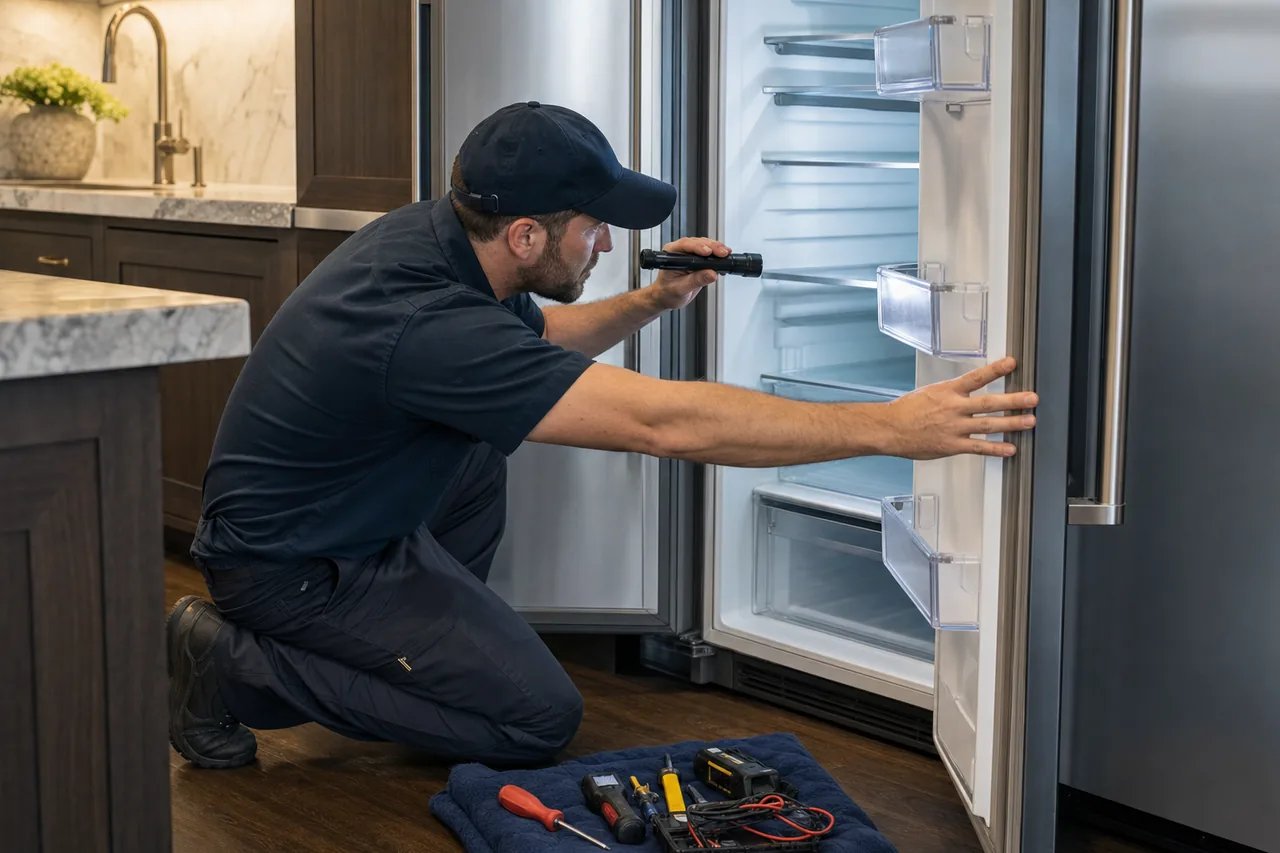 A Rye kitchen with a built-in Sub-Zero refrigerator and a Wolf range